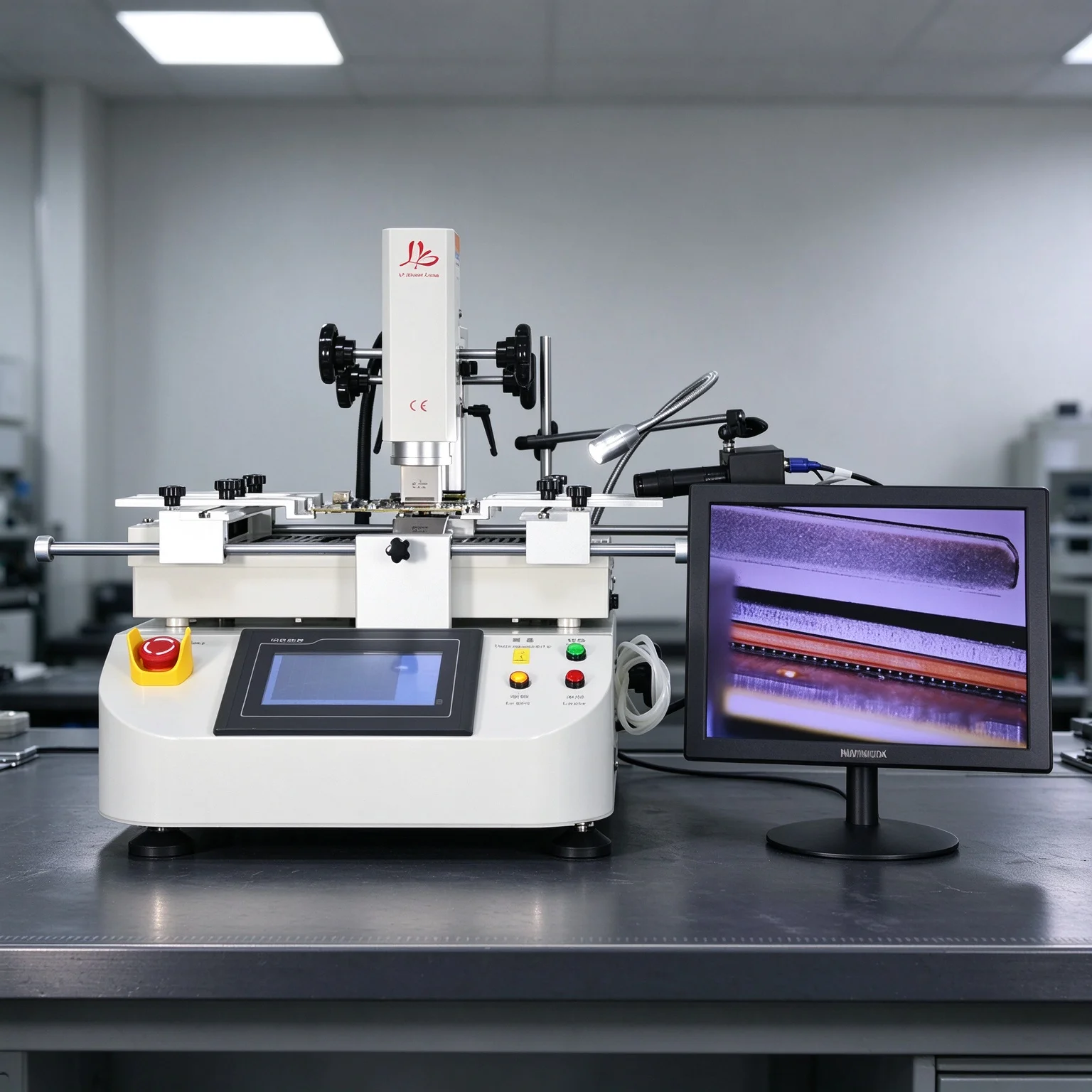 R5860C BGA Rework Station 4800W Hot Air 3 Zones Laser Align Soldering Machine for Laptop Motherboard Chip Repair