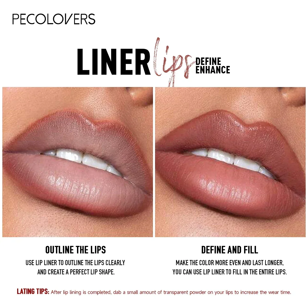 マットリップライナーペン1本 - 長持ち、防水、滑りやすい、保湿効果があり、すべての肌タイプに適しています、リップメイクアップ