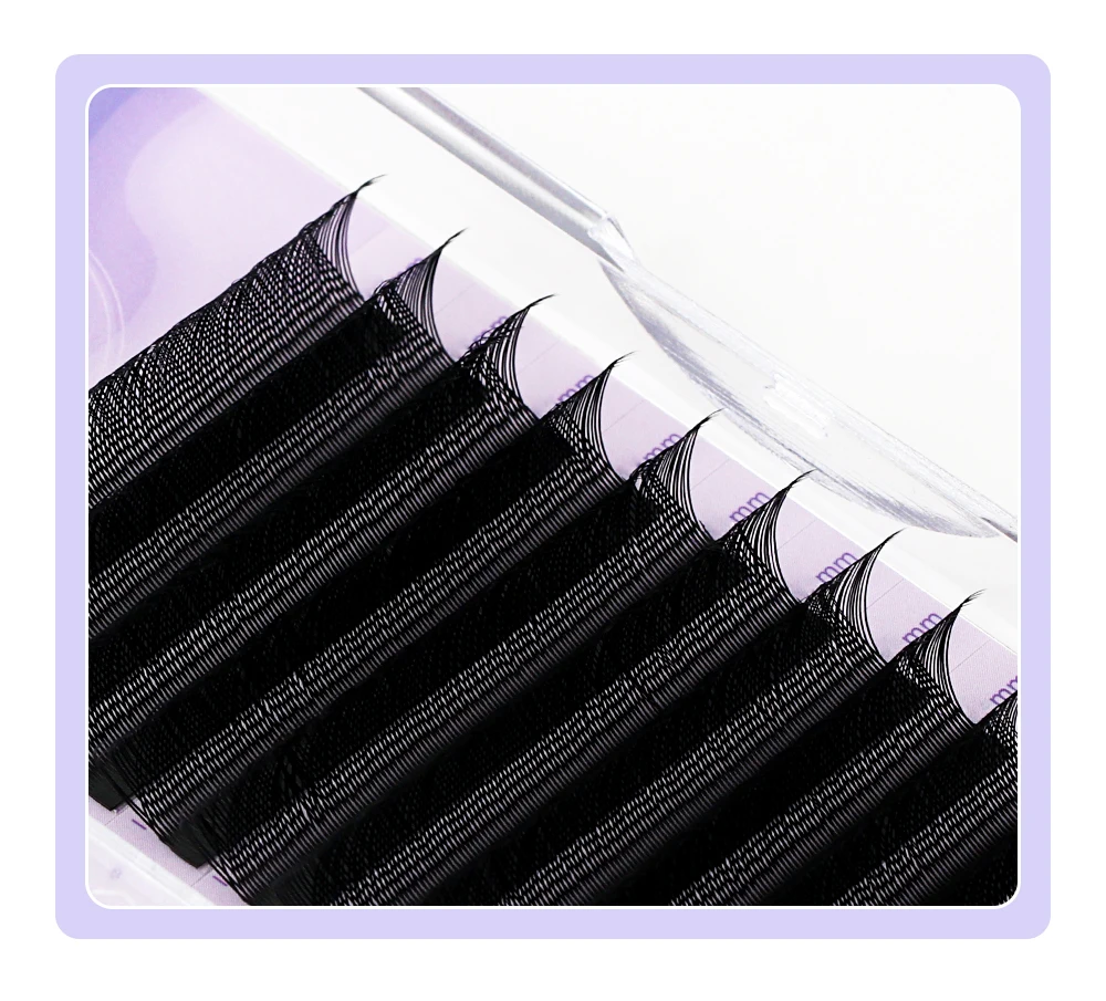 NATUHANA Y-förmige Wimpernverlängerung mit 3 geteilten Spitzen, schwarz, bunt, Y-Wimpern, vorgefertigte Volumenfächer, einzelne Wimpern, Make-up – Detail 9