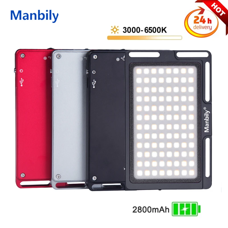 

Manbily MFL-03 LED Lighting Panel Pocket Fill Light Bi-Color 3000K-6500K CRI 95+ Photography Lamp for DJI ZhiYun Handheld Gimbal