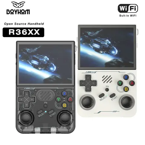 R36S updated R36XX Retro Handheld Game Console Linux ARKOS 3.5Inch IPS Screen Portable Pocket Video Player  Wi-Fi Games Kid Gift