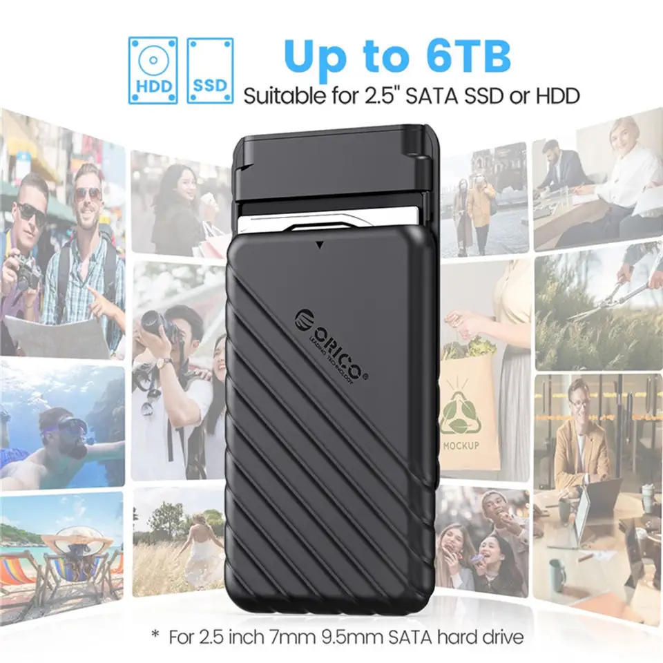 ORICO HDD Case 2.5'' SATA to USB 3.0 Hard Drive Enclosure for 2.5 Inch SSD Disk HDD Box 6TB Storage Case External HDD Enclosure - 4