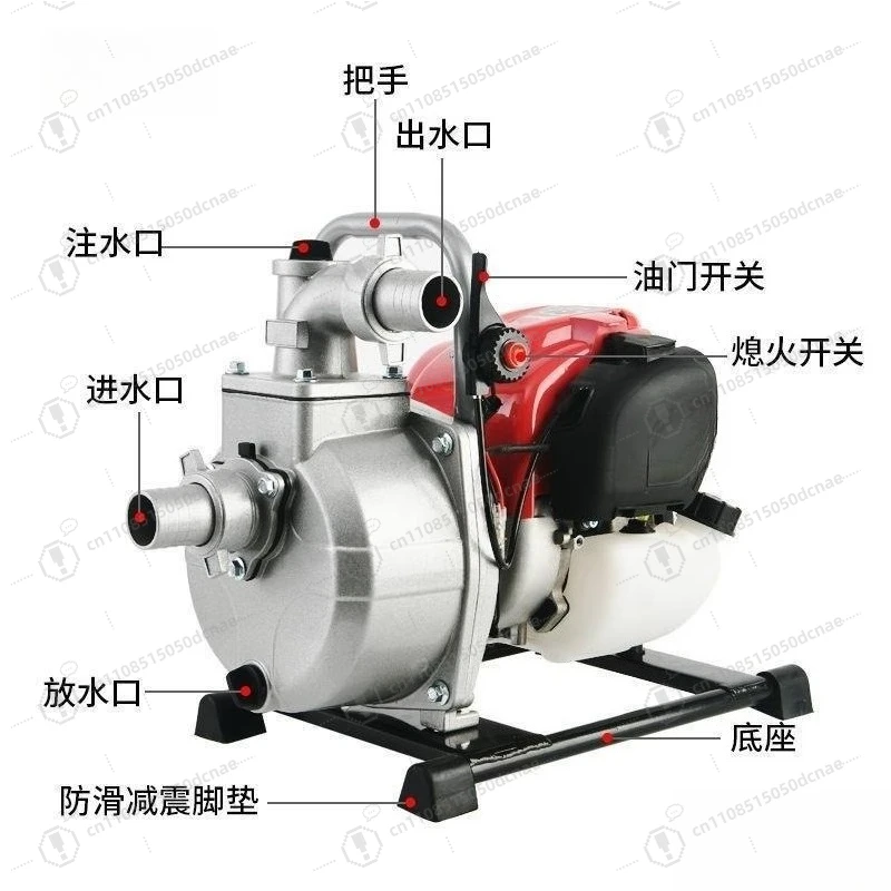 Small 4-Stroke  Water Pump, Home Garden Watering Pump for Agricultural Irrigation
