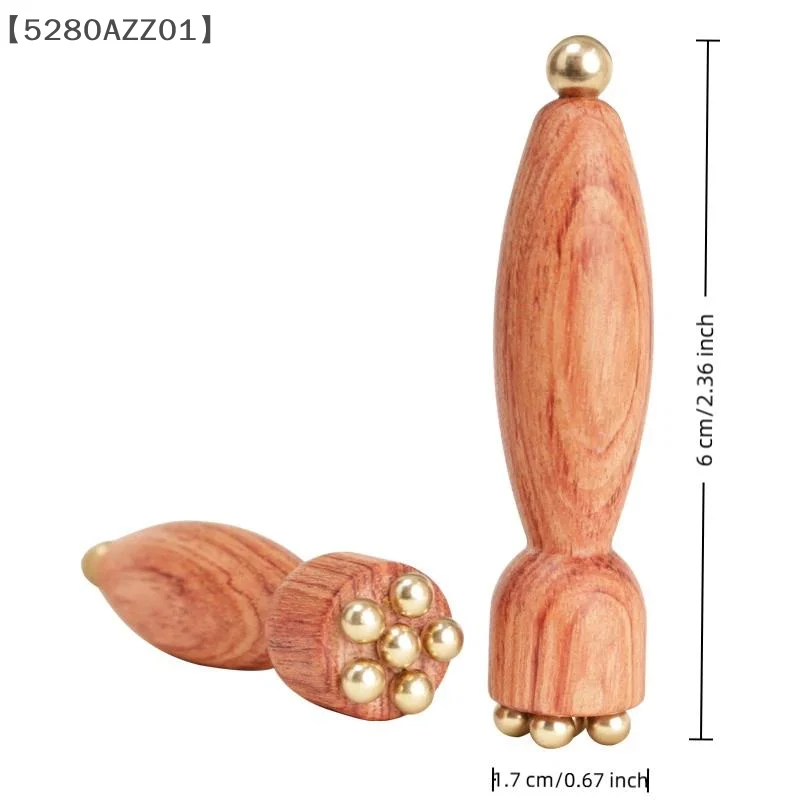 〔HMA58〕Brass Lotus Eye Massage Stick Facial Gua Sha Tool Handheld Tool For Eye Relaxation And Meridian Acupressure Massage