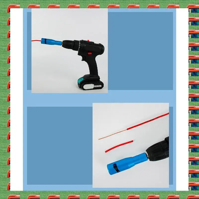 

Wire Stripper Aluminum Alloy Electric Electrician Power Rotary Tools Rotate Out Along Electric Drill Durable Easy To Use