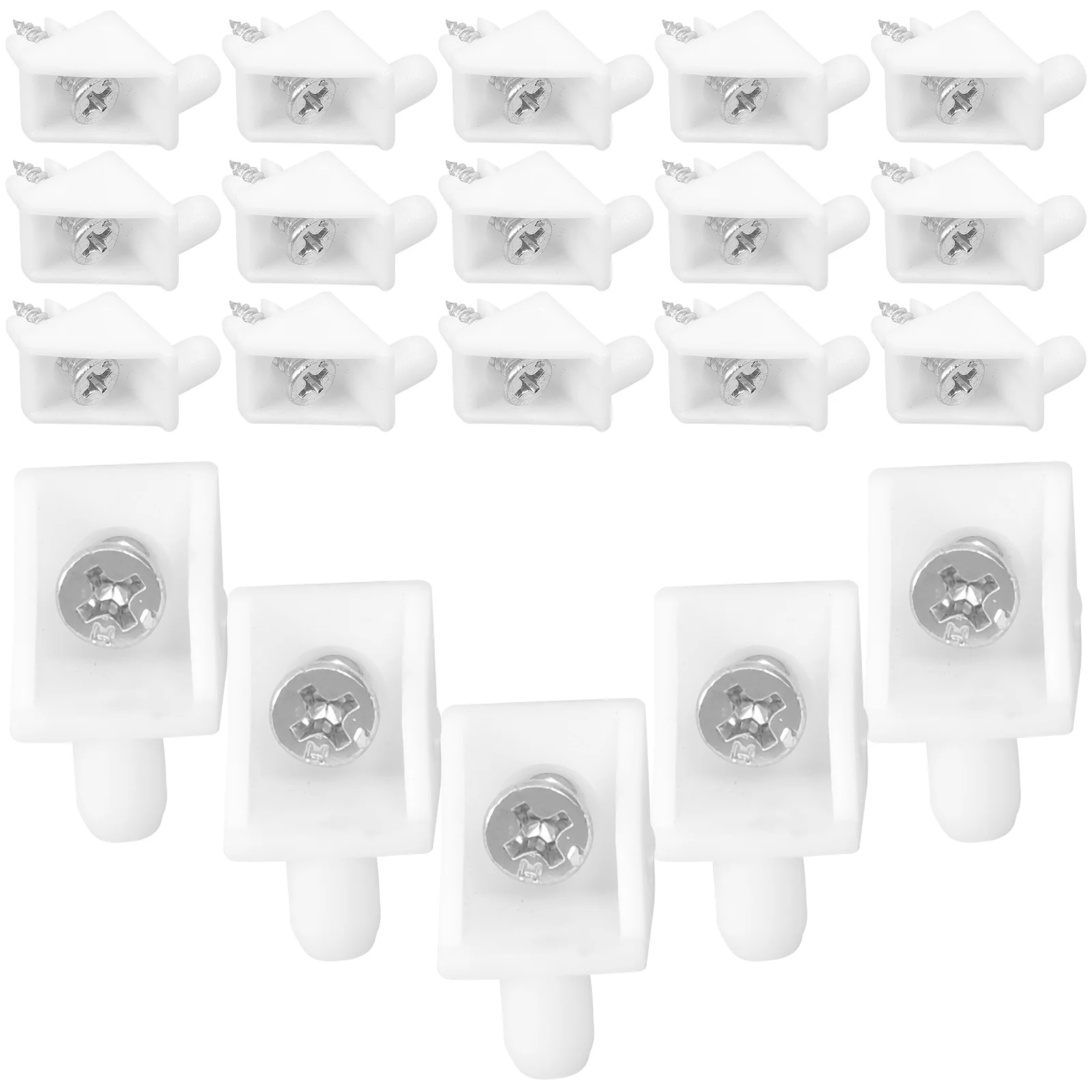 

100Sets Drawer Angle Bracket Reinforcement Plastic Wedges Self Tapping Screws Durable Furniture Repair Cabinet Bottom Corner