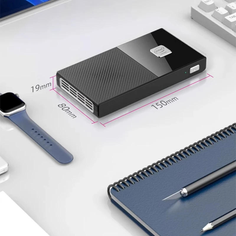 第12世代N200ミニコンピューターホスト Win11 オフィス ホーム 16G/32G LPDDR5 4800MHz ゲーム 4K ポータブル小型パソコン