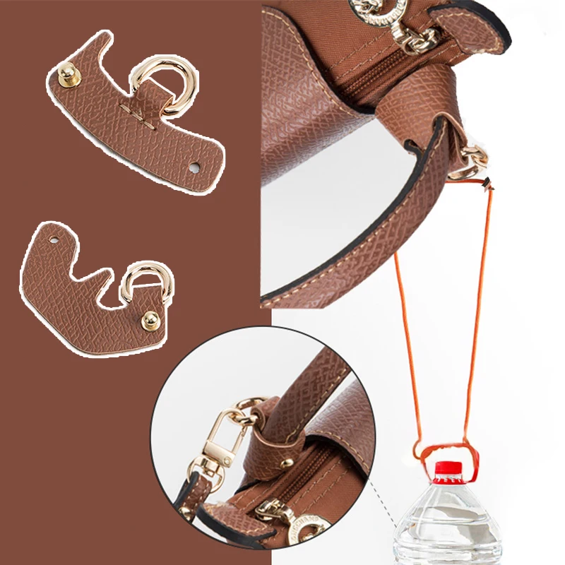 Long Bag Straps Punch-free Genuine Leather Shoulder Bag Strap Bag Transformation Accessories For Long Champ Crossbody Conversion