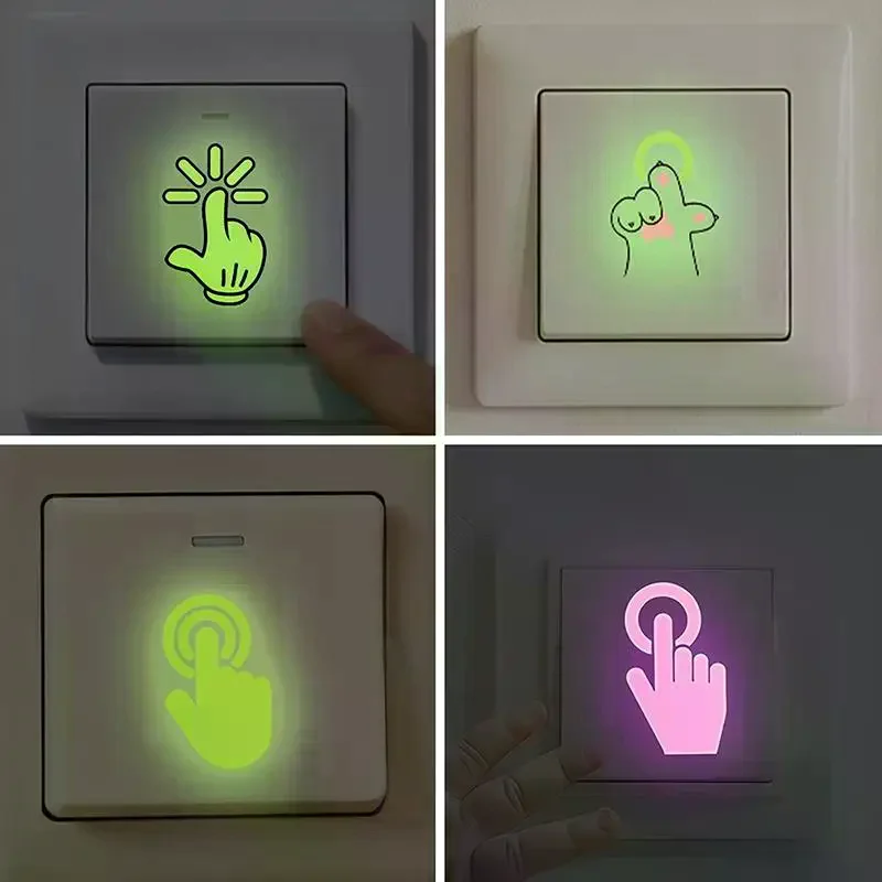 Indicator Button Luminous Stickers Suitable For Switch, Stairs, Motorcycle, Glow-in-the-Dark Wall Decals, Home Decor