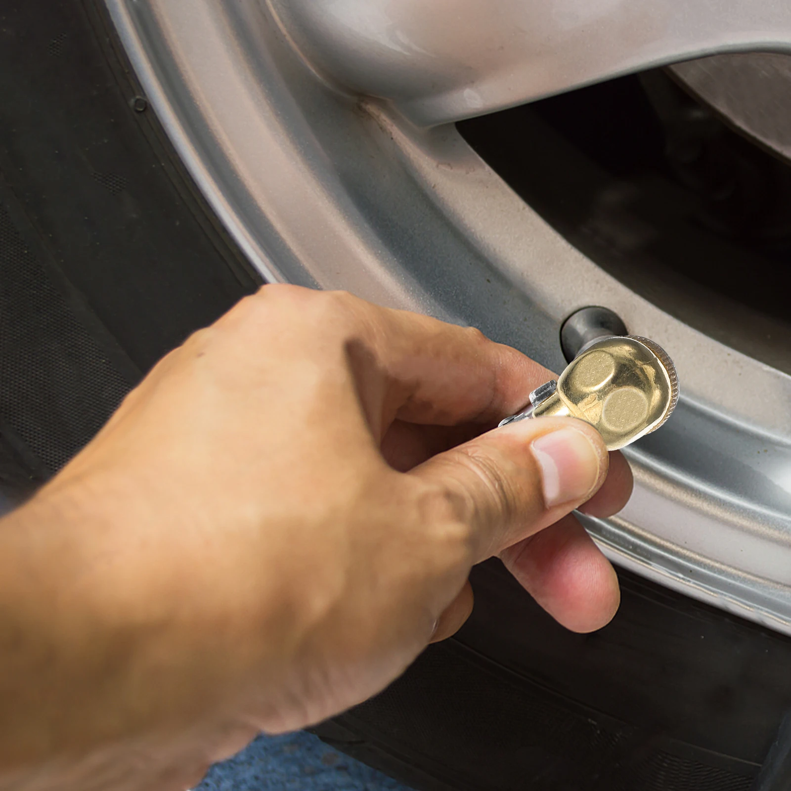 

Car Inflation Chuck Compressor Tire Inflator Copper Material Wide Compatibility Closed Ball Air Chuck Quick Connect
