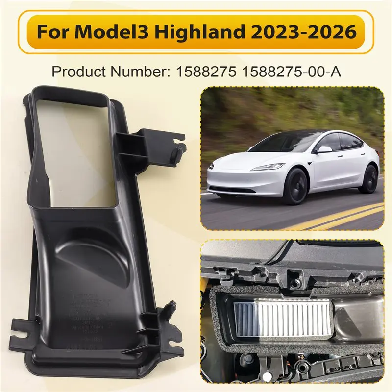 T17C Λ HVAC Air Inlet Plastic Housing For Tesla Model 3 Highland 2023-2026- Under 1588275 1588275-00-A