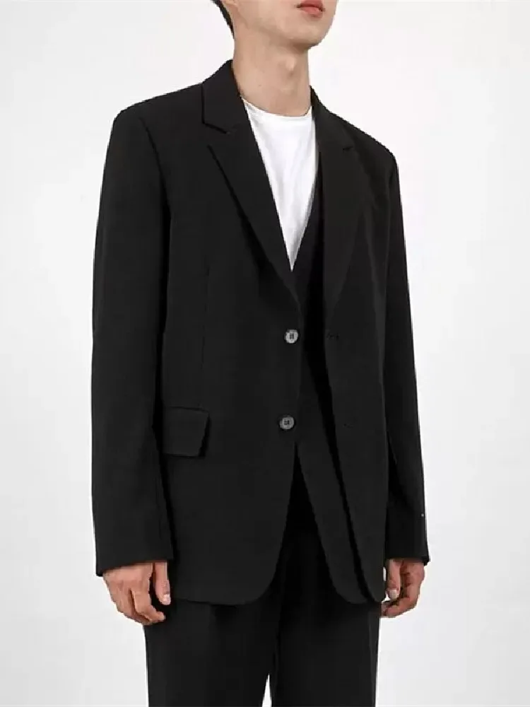 

Black Men Suit Tailor-Made 2 Pieces Single Breasted Double Lapel Blazer Pants Work Wear Formal Causal Daily Party Tailored