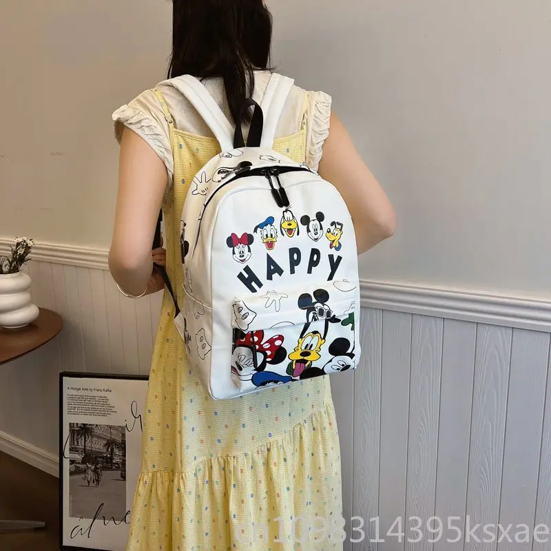 Disney Mickey Mouse Backpack Large Capacity School College Travel Daypack Cute Cartoon Print Rucksack for Women Girls Boys