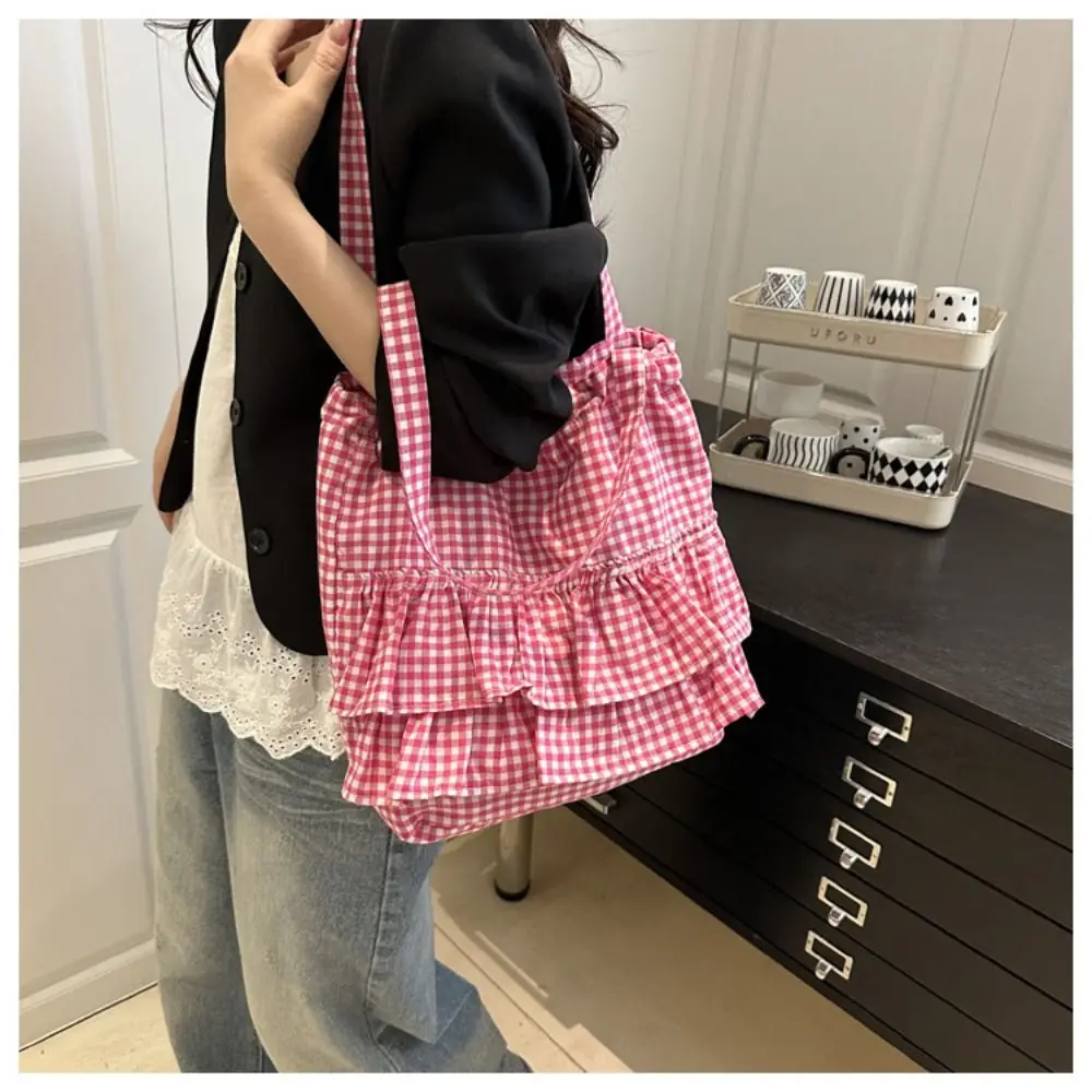 كل مباراة الكورية نمط لوتس ليف حقيبة كتف سعة كبيرة الطباعة منقوشة حمل حقيبة القماش موضة الرباط حقيبة السفر #3