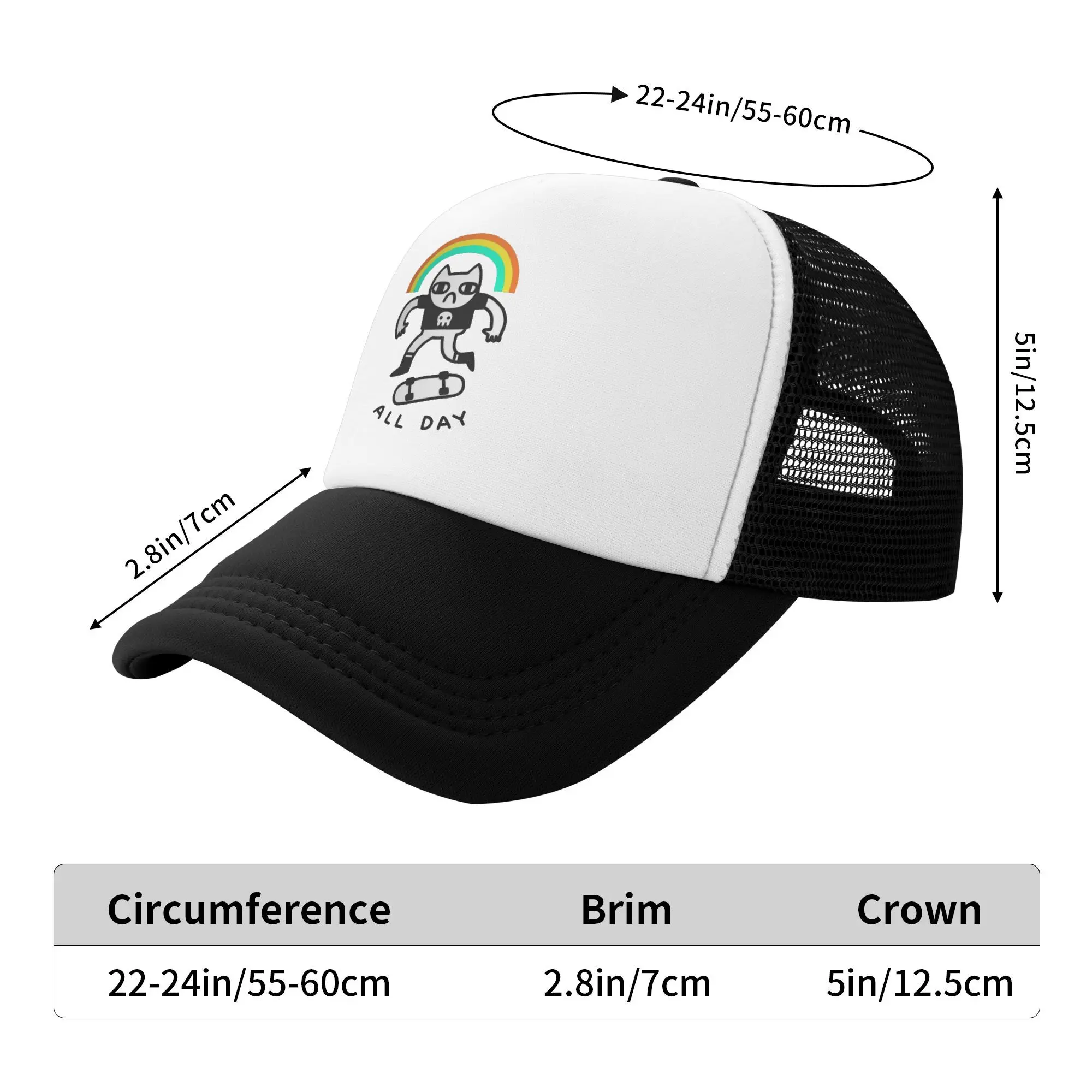 Sick Kick Flips Cat Casual Sun Hats For Female Male Summer  Outdoor Sport Baseball Cap y2k Funny Hot Sale Baseball Caps