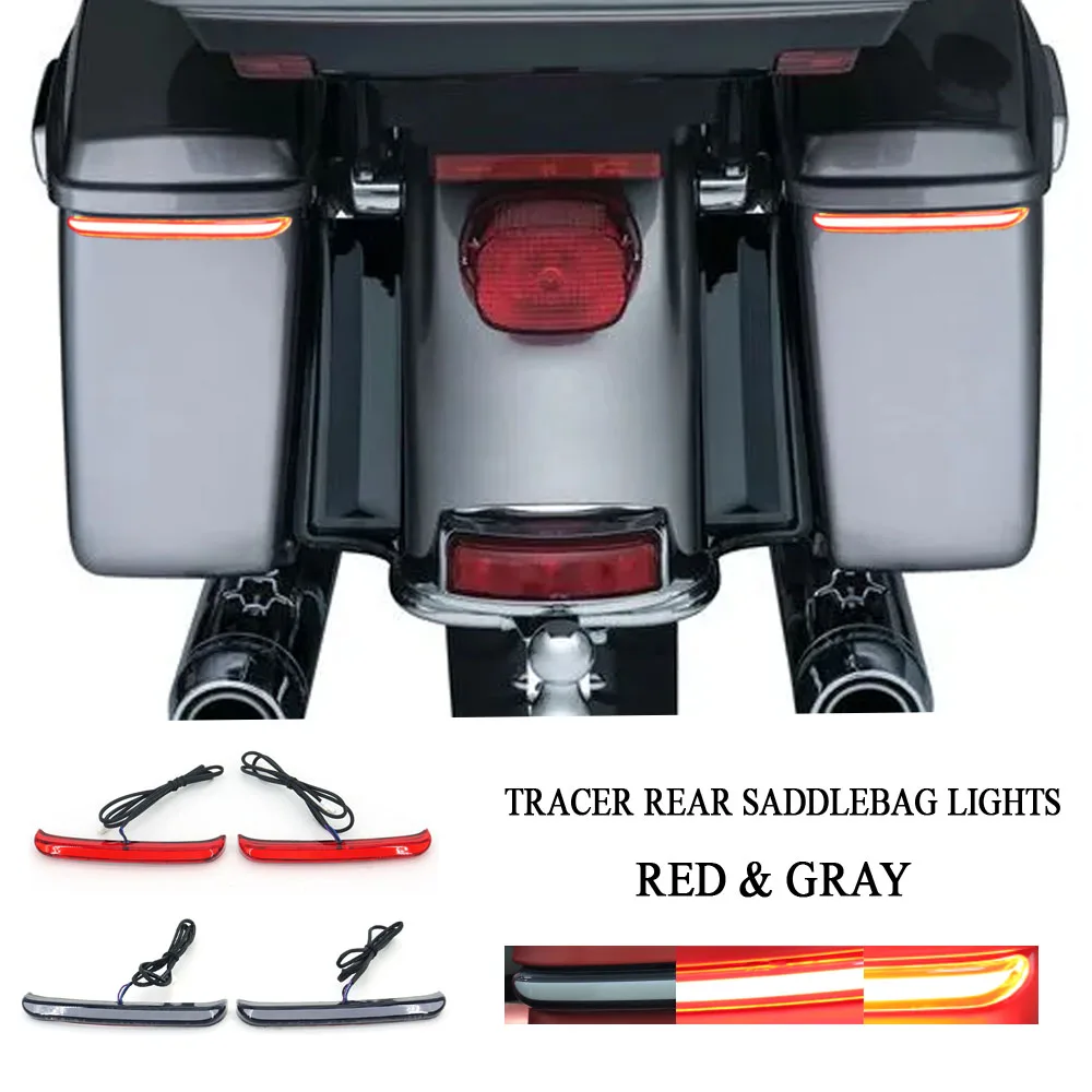 2014-2022 NEW LED REAR TRACER SADDLEBAG LIGHTS RUN BRAKE TURN SIGNALS FOR Harley Touring Road King CVO Electra Glide FLH/FLT