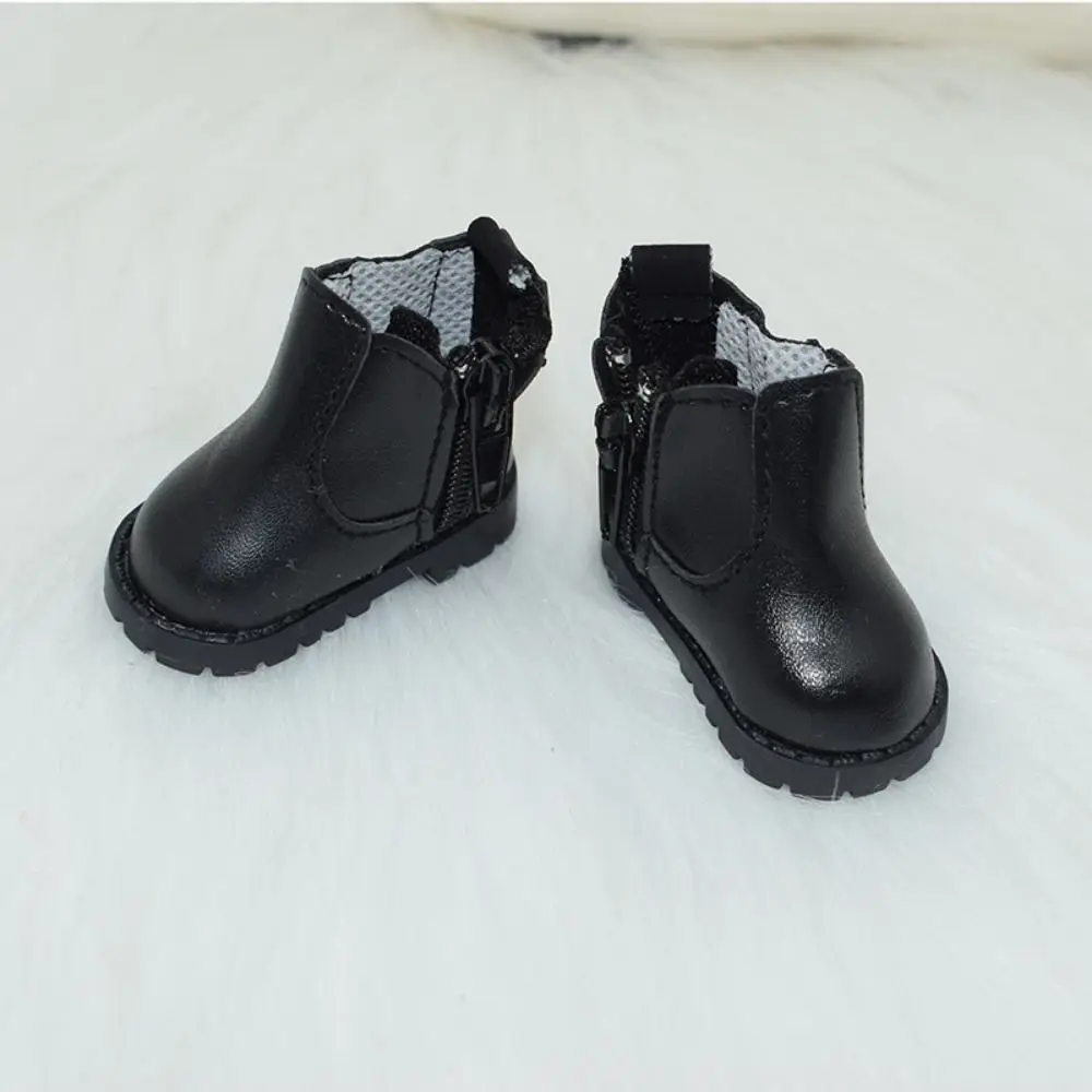 1 Para PU Leather 20cm Cotton Doll Shoes Lightweight Cute Doll PU Leather Shoes Casual Wear Creative 20cm Doll Leather Boots