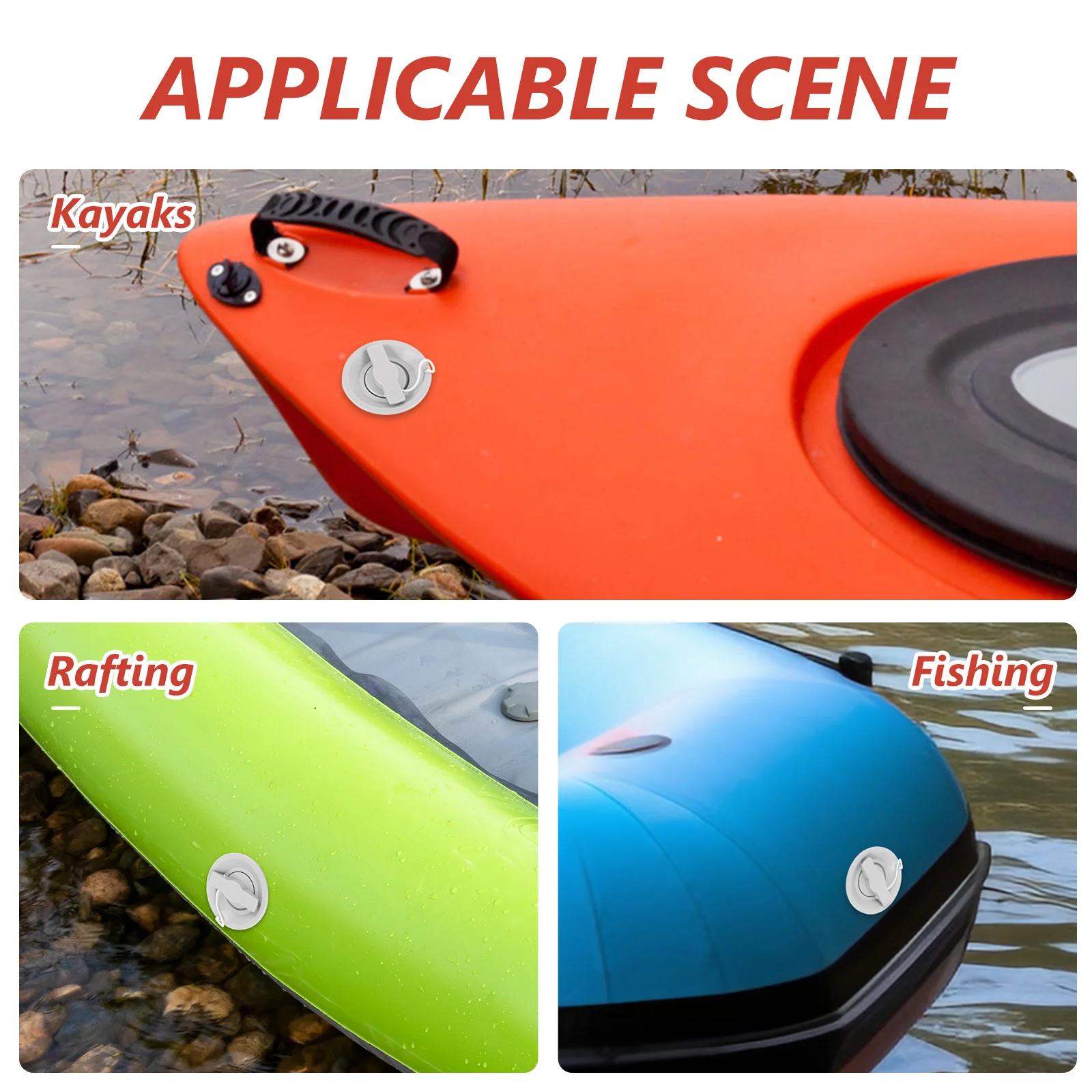 

Kayak Inflatable Boat Air Cock Boat Adapter Safety Valve Compact Lightweight Plastic High Pressure Exhaust Plug Marine