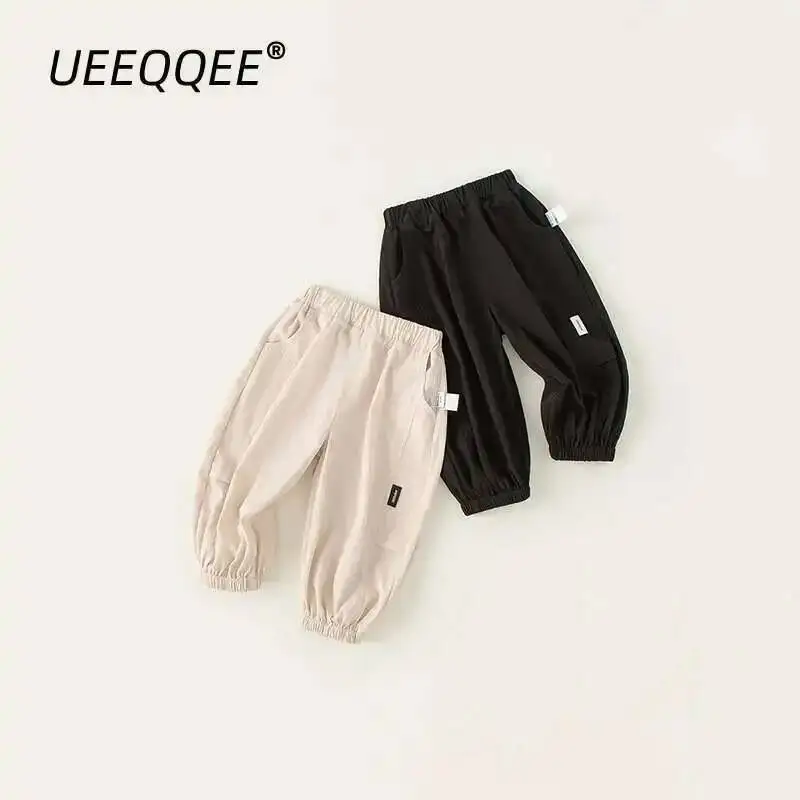 

Spring Autumn Children Pants 1-10Y Boys Solid Spliced Loose Daily Casual Harem Trousers Korean Toddler Wear For Kids Clothes New