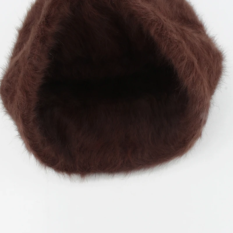 Winter Hats For Women Long Rabbit Fur Warm Beanie Bonnet Female Caps Men Fashion Solid Colors Real Fur Knitted Hat