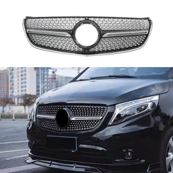 Car Front Grille Grill For Mercedes Benz V Class W447 V260 V250 2015 2016 2017 2018 2019 2020 2021 2022 2023 ABS Grills Tuning