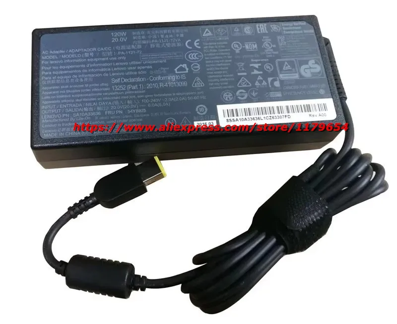 Genuine 20V 6A 120W PA-1121-72 ADP-120TH B Power Supply AC Adapter For Lenovo SA10A33636 00PC759 G510 B4030 A7300 Laptop Charger