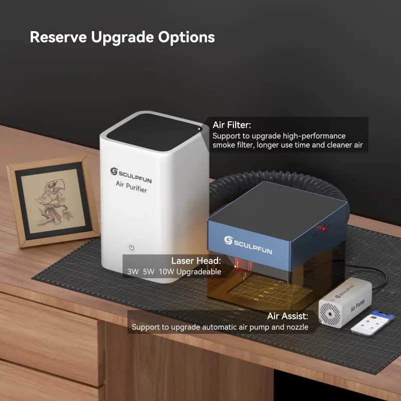 آلة صغيرة De Gravure المحمولة باستخدام الحاسب الآلي متعددة آلات النقش بالليزر للمعادن الخشبية