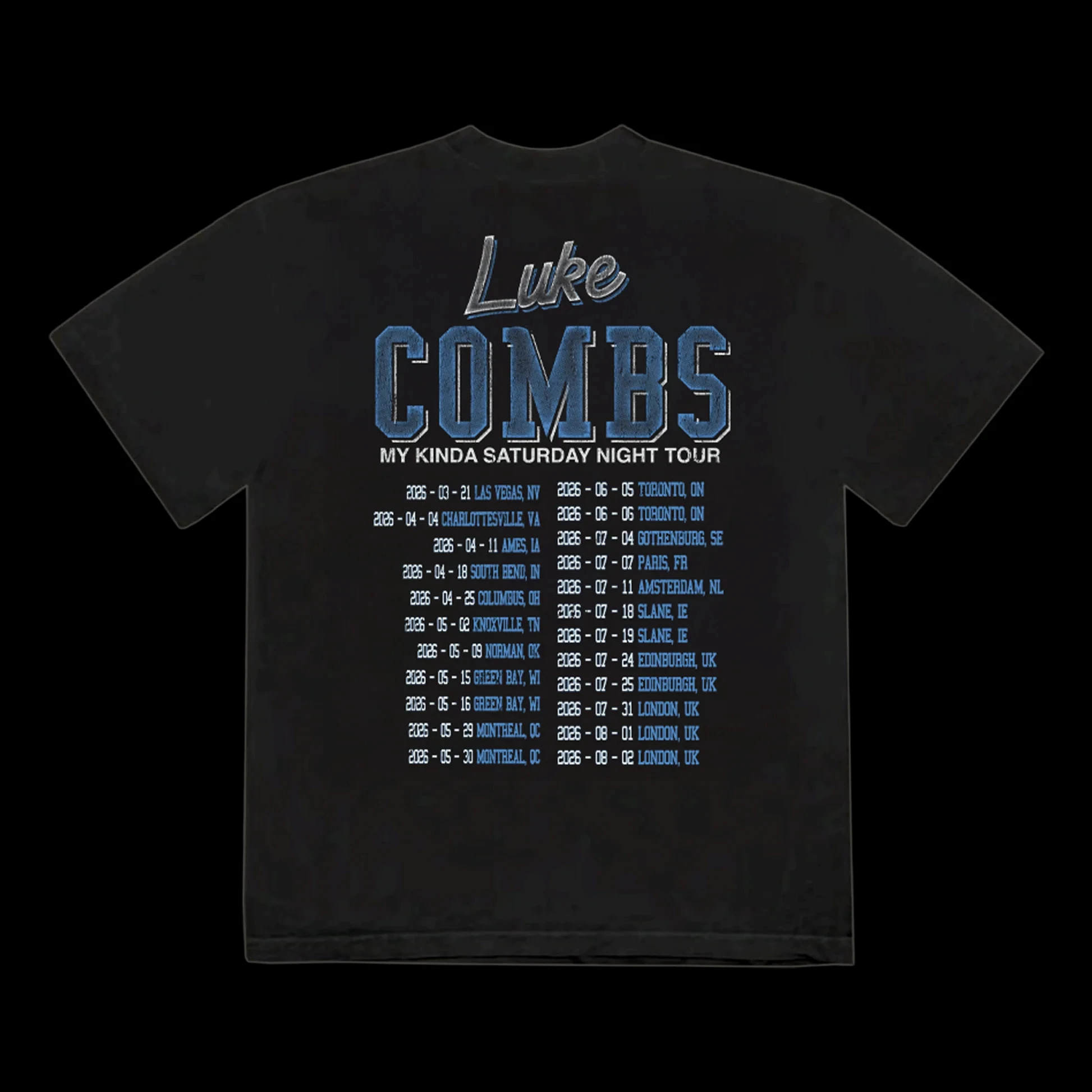 Luke Combs 2026 Tour Double Sided Print T Shirt Vintage Country Music Concert Fans Oversized Casual Tee
