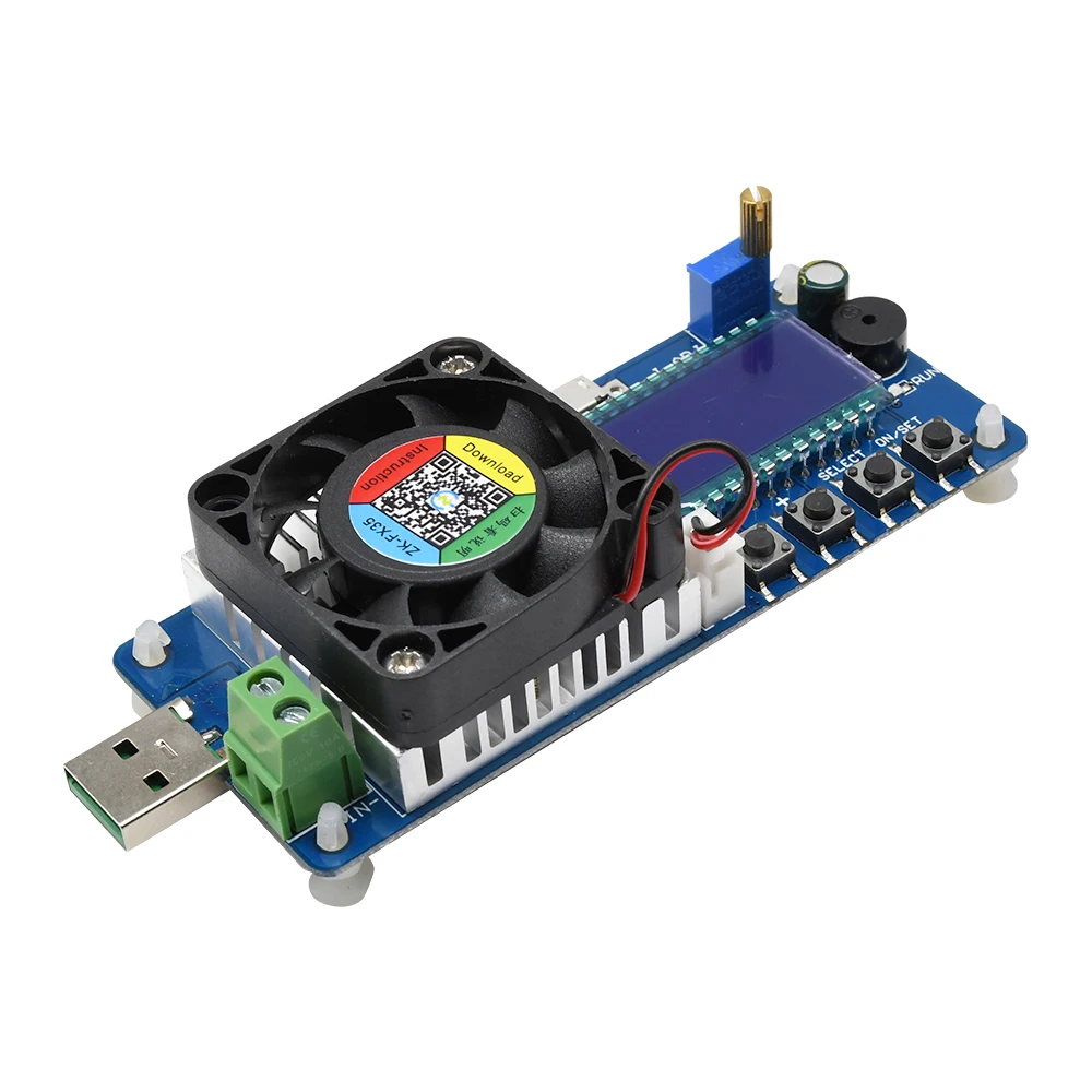 抵抗器FX35 5A 35W USB電子負荷バッテリー容量テスター一定電流USB電源検出器