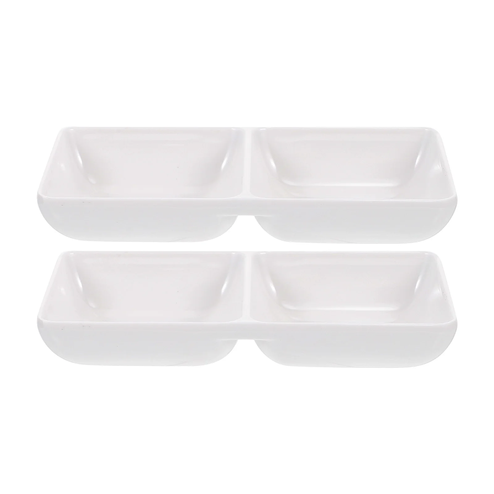 

2Pcs Shatter Resistant Color Mixing Dish Smooth Surface Non Slip Base Artist Paint Holder Versatile Use Serving Tray