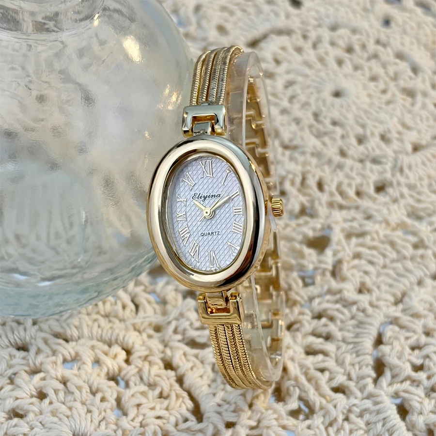 Elegant Tassel-Strapped Oval Watch: A Dainty Vintage Treasure for Women