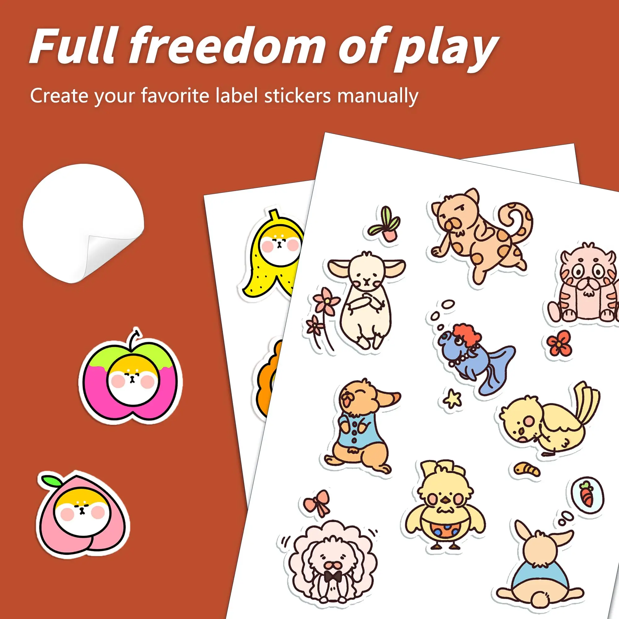 20 Sheets 8.5x 11 Inches Printable Vinyl Sticker Paper Matte White for Inkjet Printer Self-Adhesive Sheets Waterproof