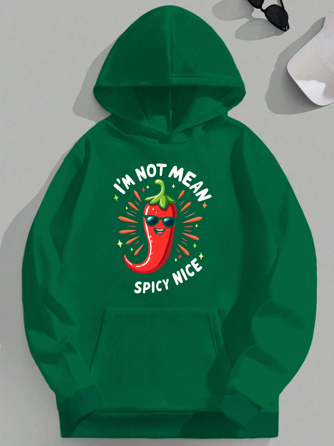 

Мужская толстовка с капюшоном I M Not Mean Spicy Nice Jph-9 больших размеров