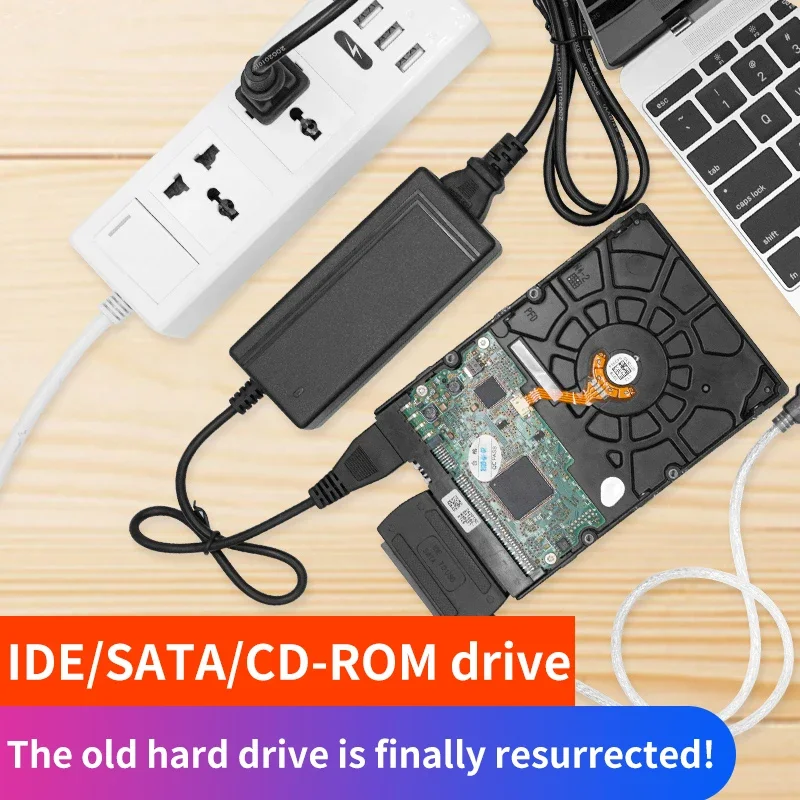 USB 3.0 2.0-IDE SATA 어댑터 변환기, SATA 2.5, 3.5 인치 SDD 하드 드라이브 디스크, HDD 어댑터 케이블, PC 노트북 노트북용, 3 in 1
