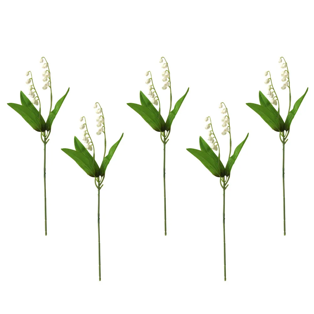 

5pcs Artificial Flowers Wedding Supplies Simulated Blossoms Home Decoration Green Fake Flower Props Household Ornaments