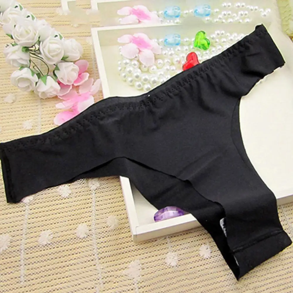 Sexy Bikinis Women's Panties Silk Seamless Female Underwear Low-Waist Briefs Women's Panties Seamless Underwear Woman Lingerie