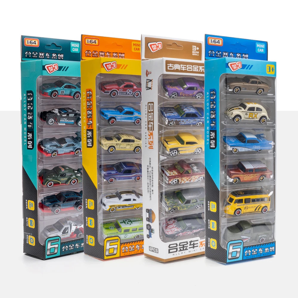 

1:64 Racing Cars Alloy Vintage Car Series Miniature Model Diecast Toys Sliding Forward Rubber Tires Models Children Fashion Gift