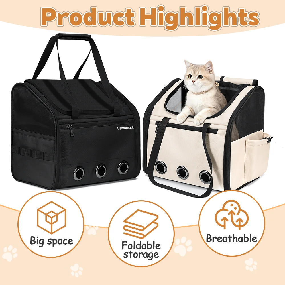 NEWBOLER Brompton Faltbare Fahrradtasche, Haustiertasche, tragbare Fahrrad-Fronttasche, faltbare Outdoor-Reisetasche für Katzen und Hunde – Detail 14