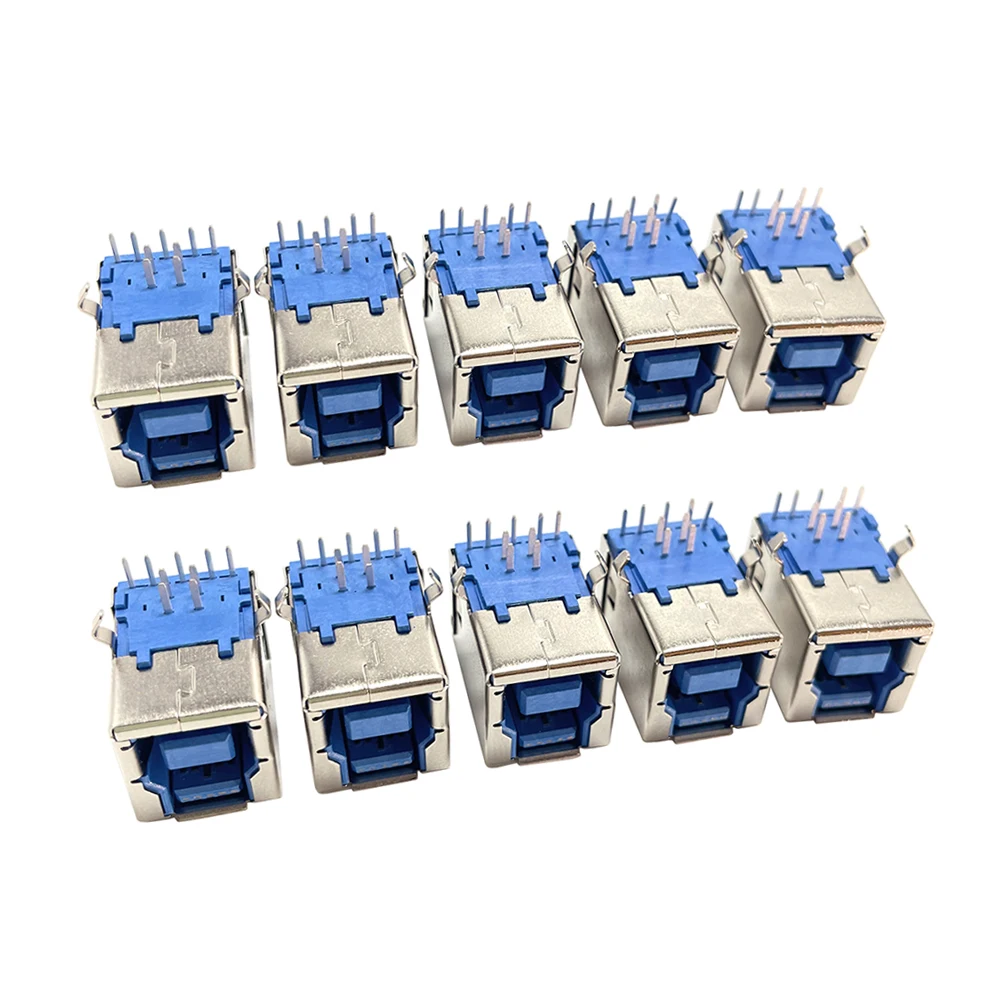 10pcs High quality USB 3.0 Type B Female Plug jack USB-B Right Angle AF Socket Printer Connector Terminal
