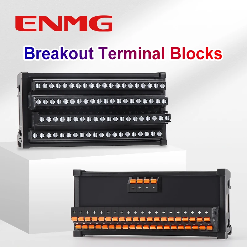 ENMG Spring terminals Save Wiring Split Terminal Block ECTB 10A Power Splitter PLC Terminal Block One to One One One to One10~64