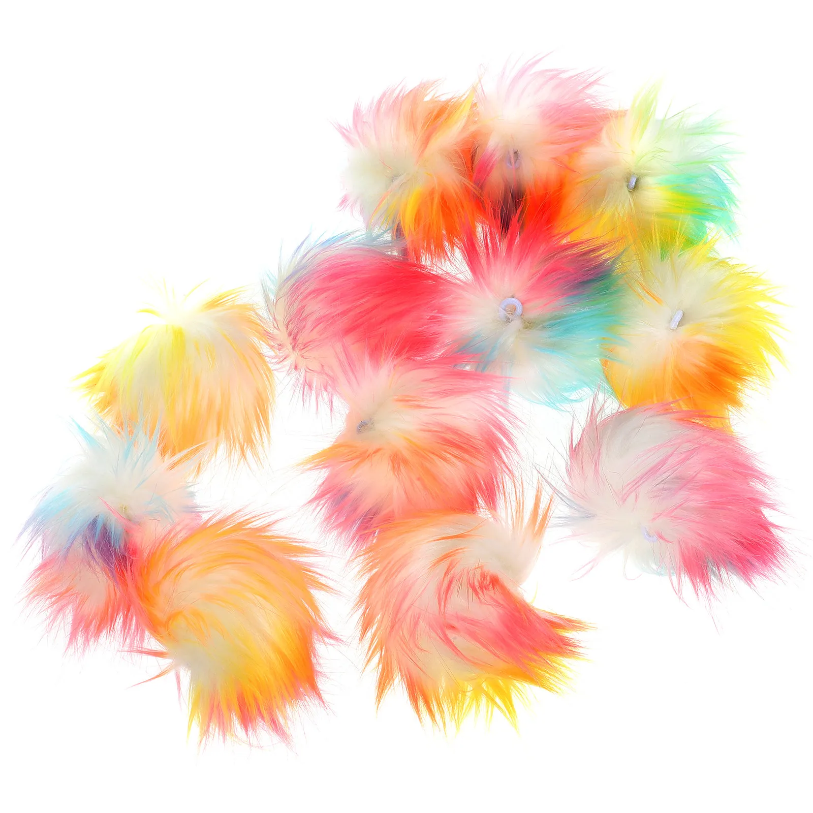 

12 шт. искусственных помпонов для рукоделия, украшения шляп, сумок, шарфов, брелоков, костюмов, декоративные помпоны