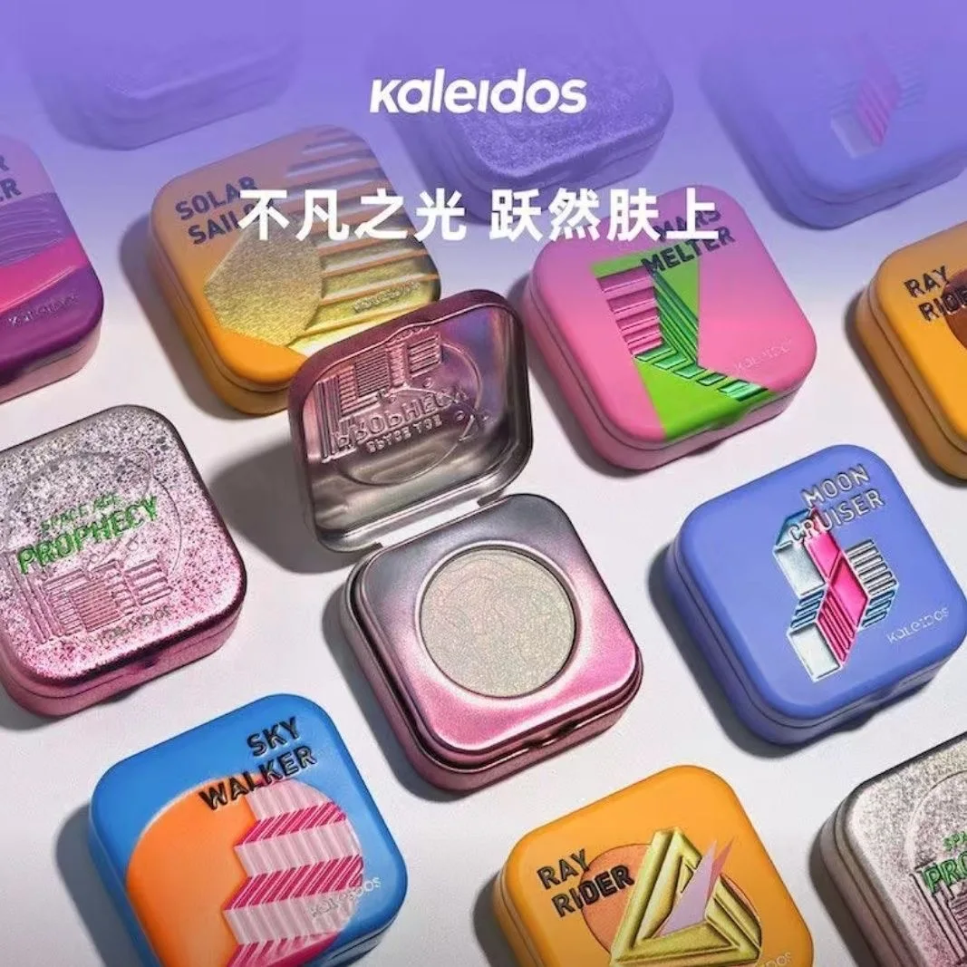 カレイドス スペースエイジ プロフェシー ハイライター グリッター パレット クローム フェイス メイクアップ カメレオン ダイヤモンド パウダー ブライトニング アイシャドウ