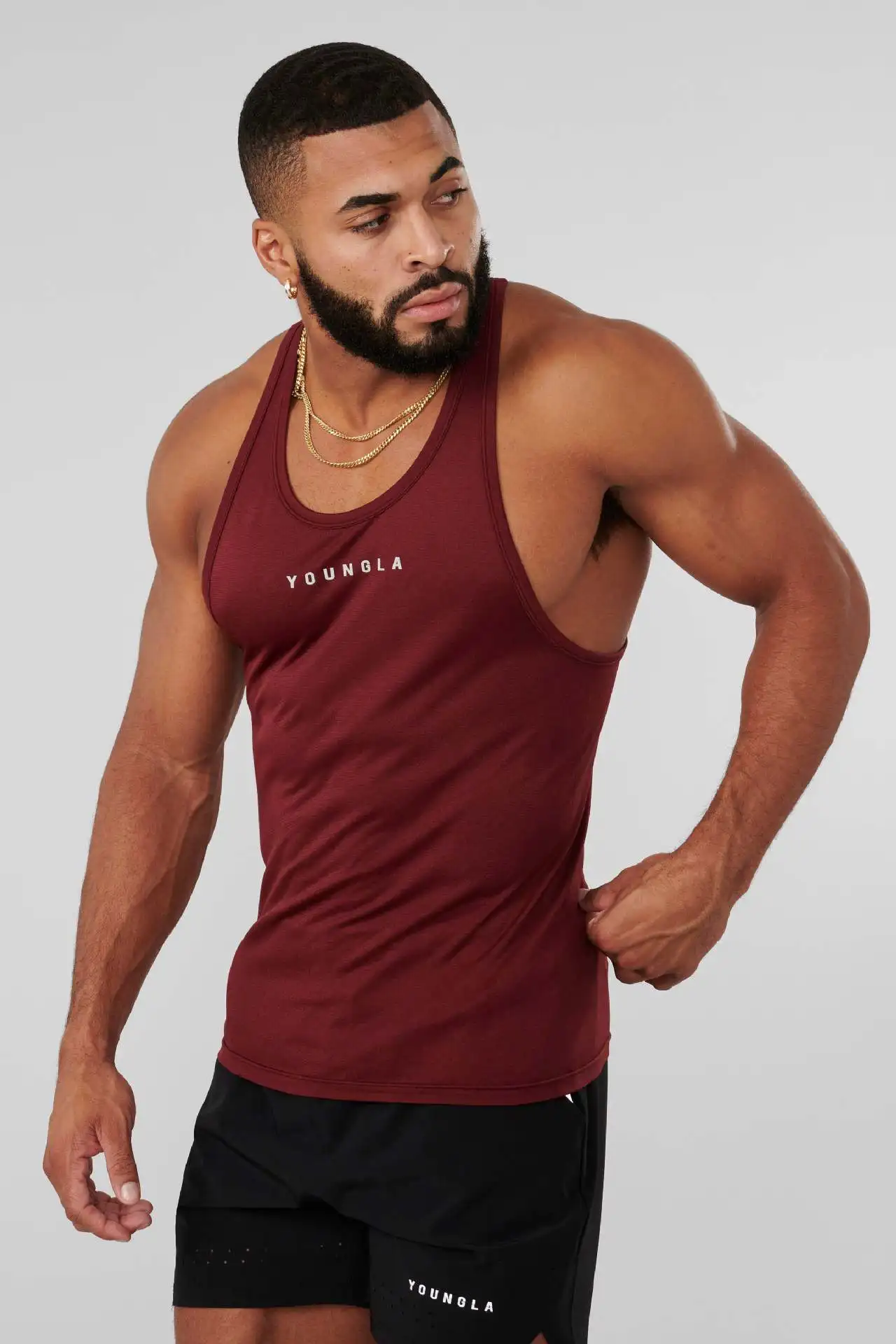 

2025American YOUNG muscle fitness vest men's sports outdoor running tight quick-drying fashion sleeveless shirt summer