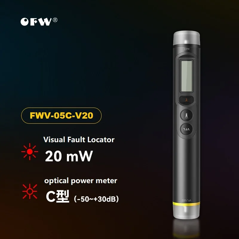 OFW 3-in-1 Glasvezeltester 20/30mW Visuele Foutzoeker -70~+10/-50~+30dBm Optische Vermogenmeter OPM VFL