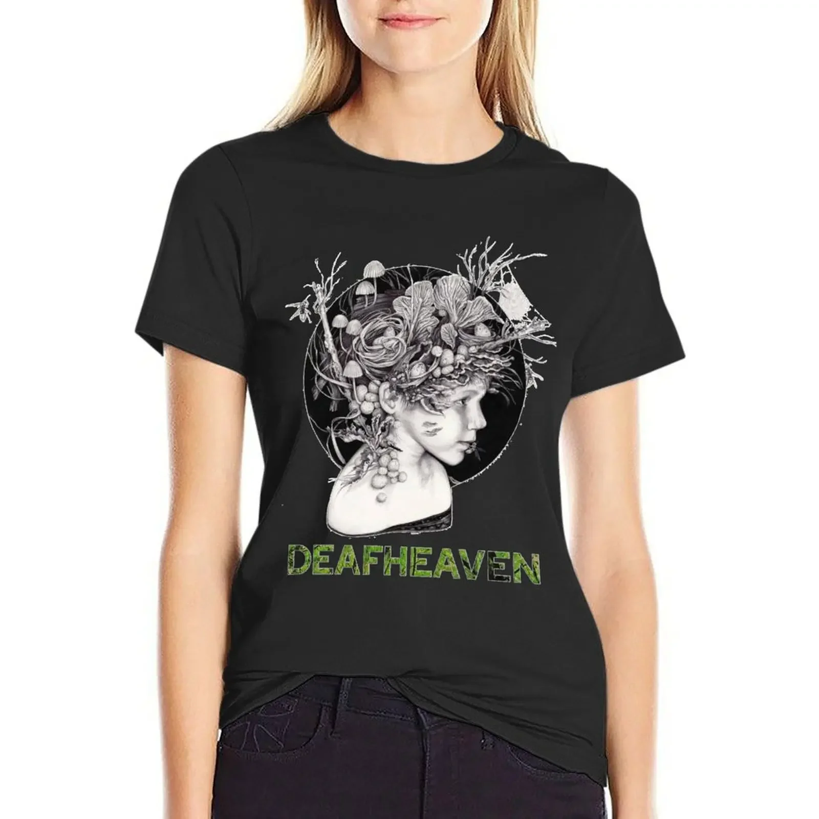 Deafheaven Wild Girl T-Shirt animal print shirt for girls plus size tops Female clothing summer blouses woman 2024