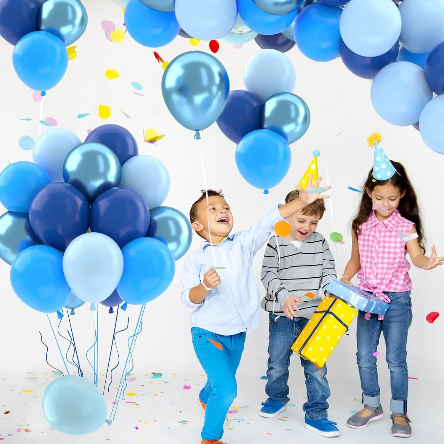 Patimate Blue Latex Party Balloons Set 50 pcs 12 inch