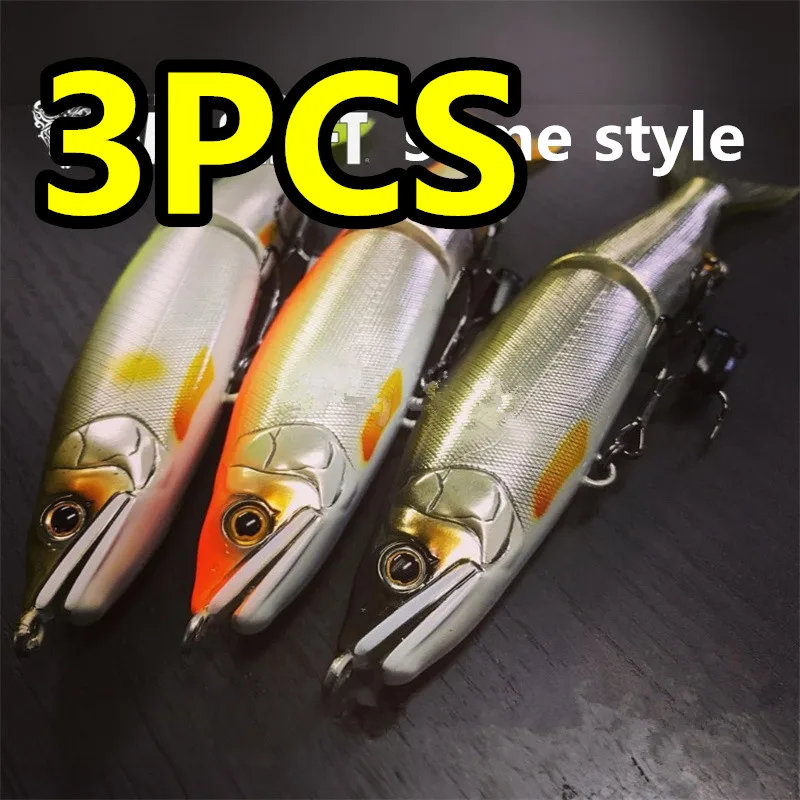 

LURETV GAN CRAFT Same style Jointed Claw128 Two section fish 9cm 13g S-shaped swimming bait swinbait lure 3PCS 8065