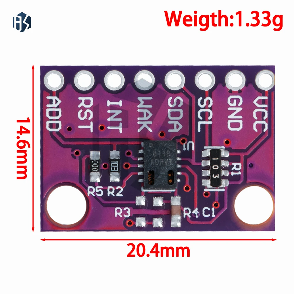 Sensore di gas Modulo sensore di rilevamento anidride carbonica CCS811 CO2 eCO2 TVOC Rilevamento della qualità dell'aria Uscita I2C CJMCU-811 per Arduino