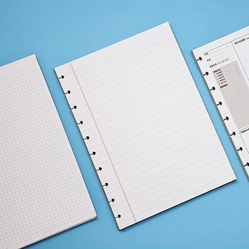 60 Sheets B5 Replacement Inner Page Mushroom Hole Notebook Horizontal Lined Notebook squared Replacement Notebook Inner Page