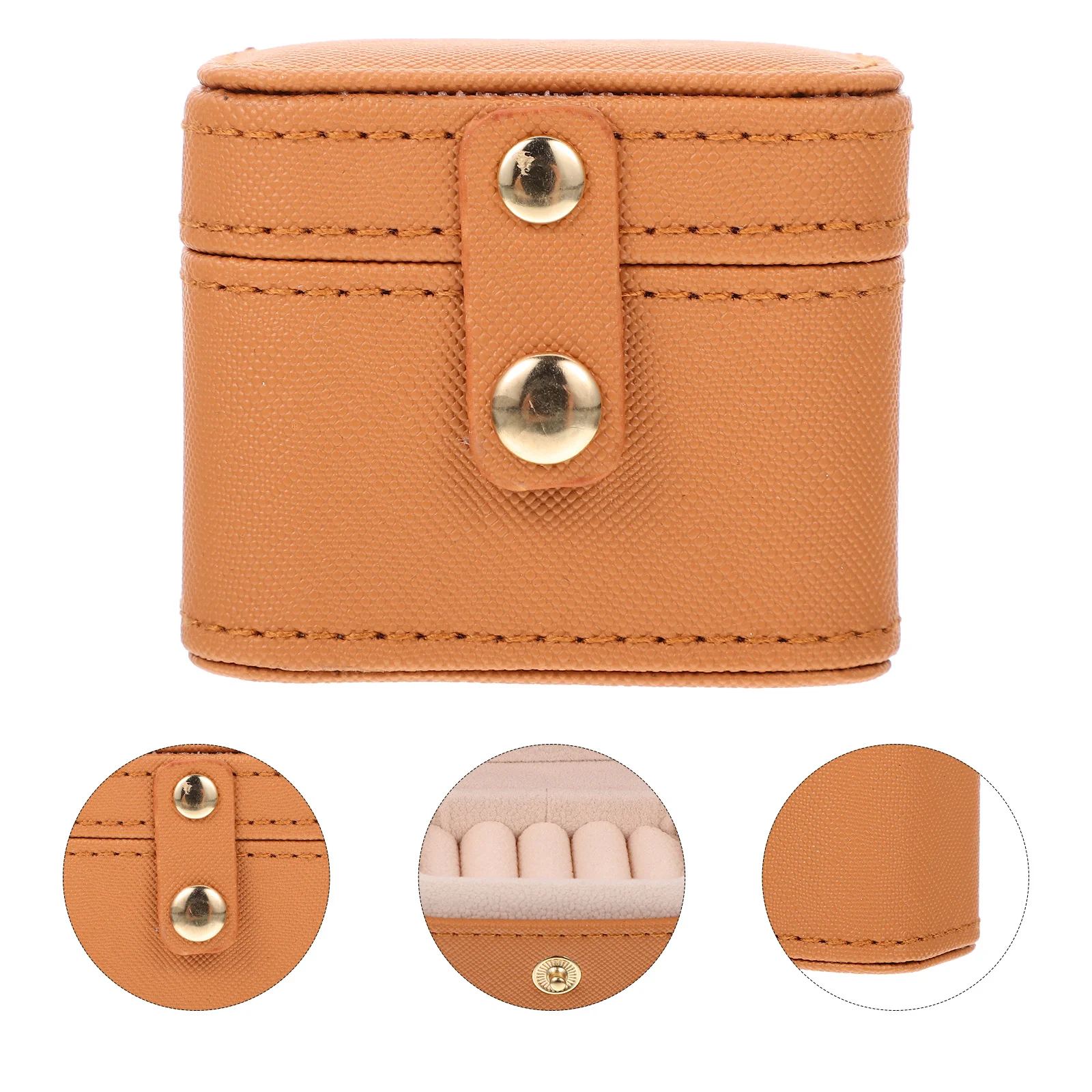 

Jewelry Box Small Retro Style PU Ring Storage Case Jewelry Gift Holder Decorative Storage Container PU Ring Box